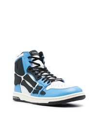 Мужские белые кожаные высокие кеды от Amiri