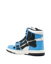 Мужские белые кожаные высокие кеды от Amiri