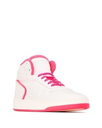 Мужские белые кожаные высокие кеды от Saint Laurent