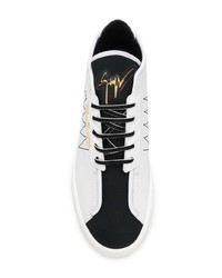 Мужские белые кожаные высокие кеды от Giuseppe Zanotti Design