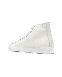 Мужские белые кожаные высокие кеды от Common Projects