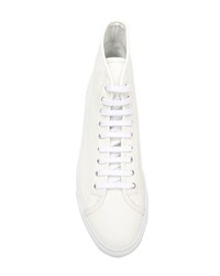 Мужские белые кожаные высокие кеды от Common Projects