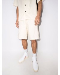 Мужские белые кожаные высокие кеды от Veja