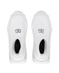 Мужские белые кожаные высокие кеды от Dolce & Gabbana