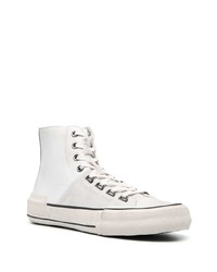 Мужские белые кожаные высокие кеды от AllSaints