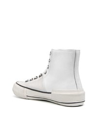 Мужские белые кожаные высокие кеды от AllSaints