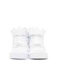 Женские белые кожаные высокие кеды от Nike