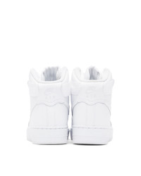 Женские белые кожаные высокие кеды от Nike
