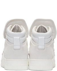 Мужские белые кожаные высокие кеды от Dolce & Gabbana