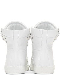 Мужские белые кожаные высокие кеды от Diesel Black Gold