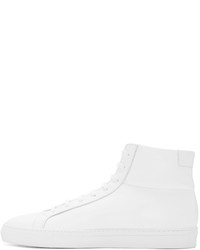 Мужские белые кожаные высокие кеды от Common Projects