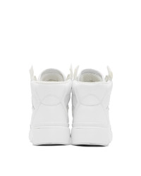 Мужские белые кожаные высокие кеды от Givenchy