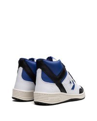 Мужские белые кожаные высокие кеды от Converse