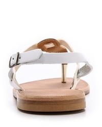 Белые кожаные вьетнамки от Joie a la Plage