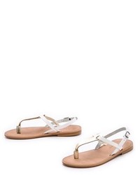 Белые кожаные вьетнамки от Joie a la Plage