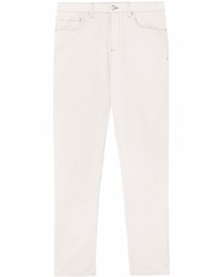 Мужские белые кожаные джинсы от Burberry