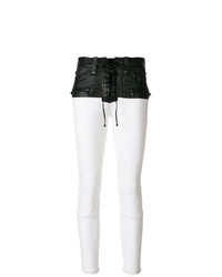 Женские белые кожаные джинсы от Unravel Project