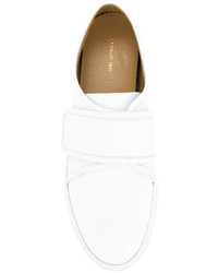 Мужские белые кожаные кеды от Cerruti