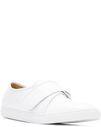 Мужские белые кожаные кеды от Cerruti