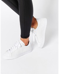 Женские белые кожаные кеды от adidas