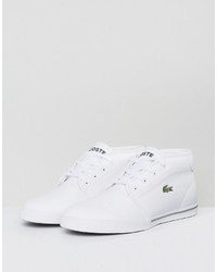 Мужские белые кожаные кеды от Lacoste