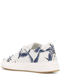 Женские белые кожаные кеды от Philippe Model