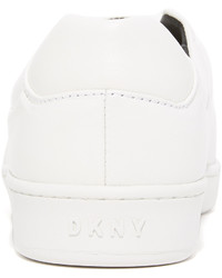 Женские белые кожаные кеды от DKNY