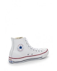 Мужские белые кожаные кеды от Converse