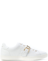Мужские белые кожаные кеды от Dolce & Gabbana