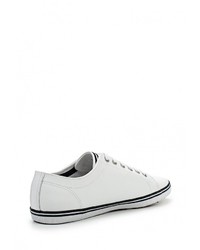 Мужские белые кожаные кеды от Fred Perry