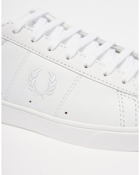 Женские белые кожаные кеды от Fred Perry