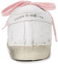 Женские белые кожаные кеды от Golden Goose Deluxe Brand