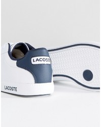 Мужские белые кожаные кеды от Lacoste