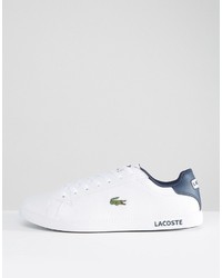 Мужские белые кожаные кеды от Lacoste