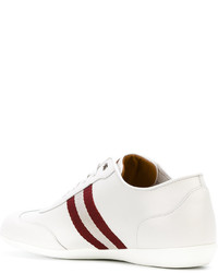 Мужские белые кожаные кеды от Bally