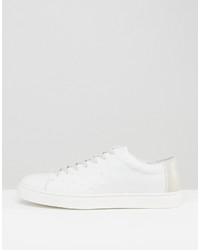 Мужские белые кожаные кеды от Selected