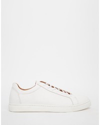 Мужские белые кожаные кеды от Selected