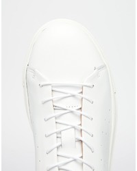 Мужские белые кожаные кеды от Selected