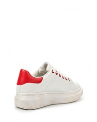 Женские белые кожаные кеды от Justin