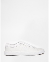 Мужские белые кожаные кеды от Fred Perry