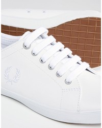 Женские белые кожаные кеды от Fred Perry