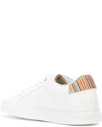 Женские белые кожаные кеды от Paul Smith