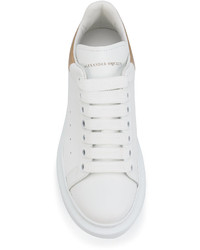 Женские белые кожаные кеды от Alexander McQueen