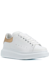 Женские белые кожаные кеды от Alexander McQueen