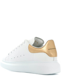 Женские белые кожаные кеды от Alexander McQueen