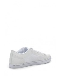 Женские белые кожаные кеды от Lacoste