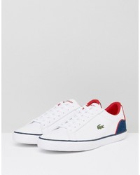 Мужские белые кожаные кеды от Lacoste