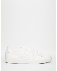 Мужские белые кожаные кеды от Armani Jeans