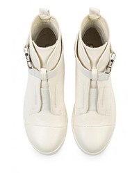 Женские белые кожаные кеды от LOST INK