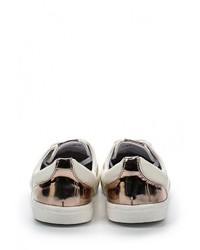 Женские белые кожаные кеды от LOST INK